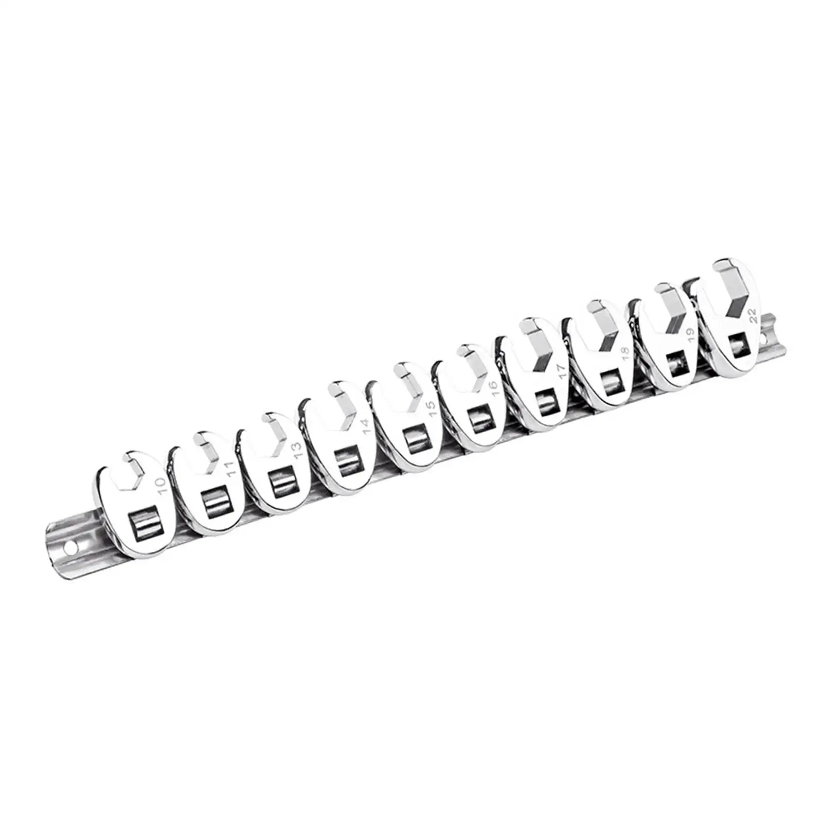 

3/8-inch Drive Crowfoot Flare Nut Wrench Set Practical Open End Spanners
