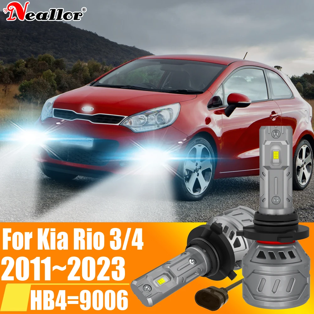 2pcs HB4 9006 Led Fog Light Canbu Car Bulb High Power 6000K Xenon White Headlight Diode Lamp 12v 55w For Kia Rio 3 4 2011~2023