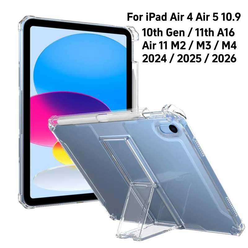 

For iPad Air 11 M4 2026 M2 2024 M3 2025 Case Air 5 Air 4 10.9 2022 Tablet Cover Pen Slot with For 10th 11th generation A16 2025