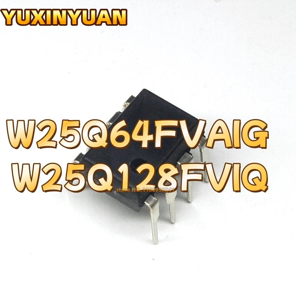 (2PCS) W25Q128FVIQ   W25Q64FVAIG   DIP8   IN STOCK