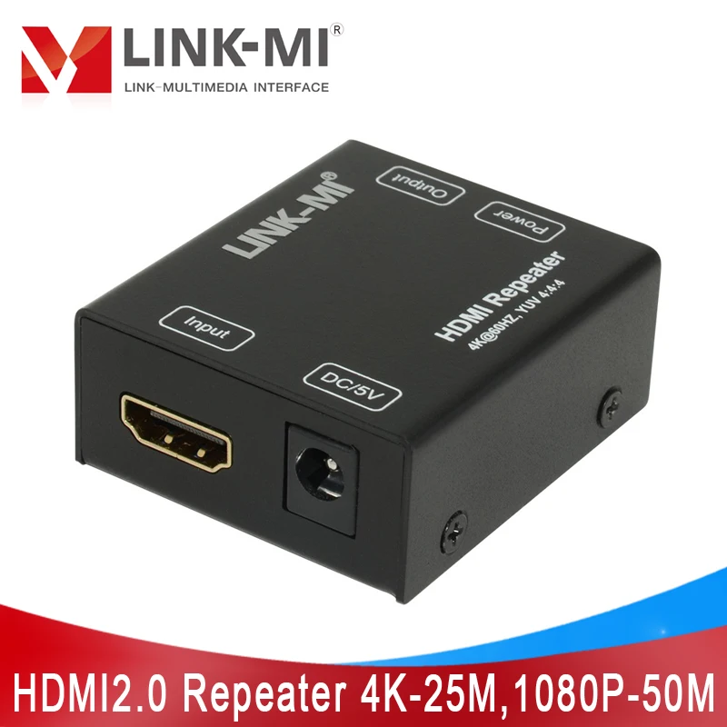 Amplificador de sinal HDMI de 50m 4K @ 60Hz Extensor HDMI 50m sob 1080P @ 60Hz 2.0 Repetidor HDMI