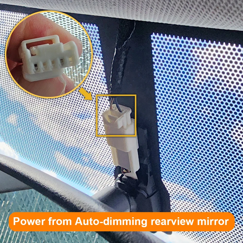 FitDVR Dash Camera Power Adapter (5-Pin) for Toyota with Auto-dimming Rearview Mirror, LED Display, USB Power Source, D3-066 view 4