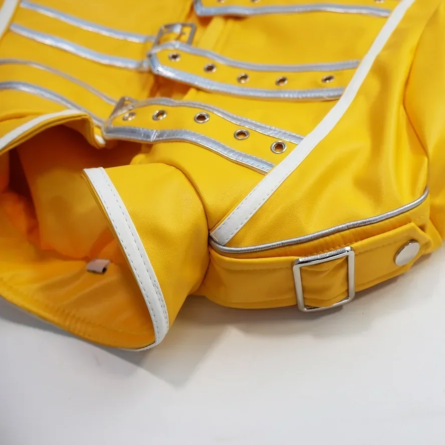 Freddie Mercury Yellow Leather Jacket Costume image