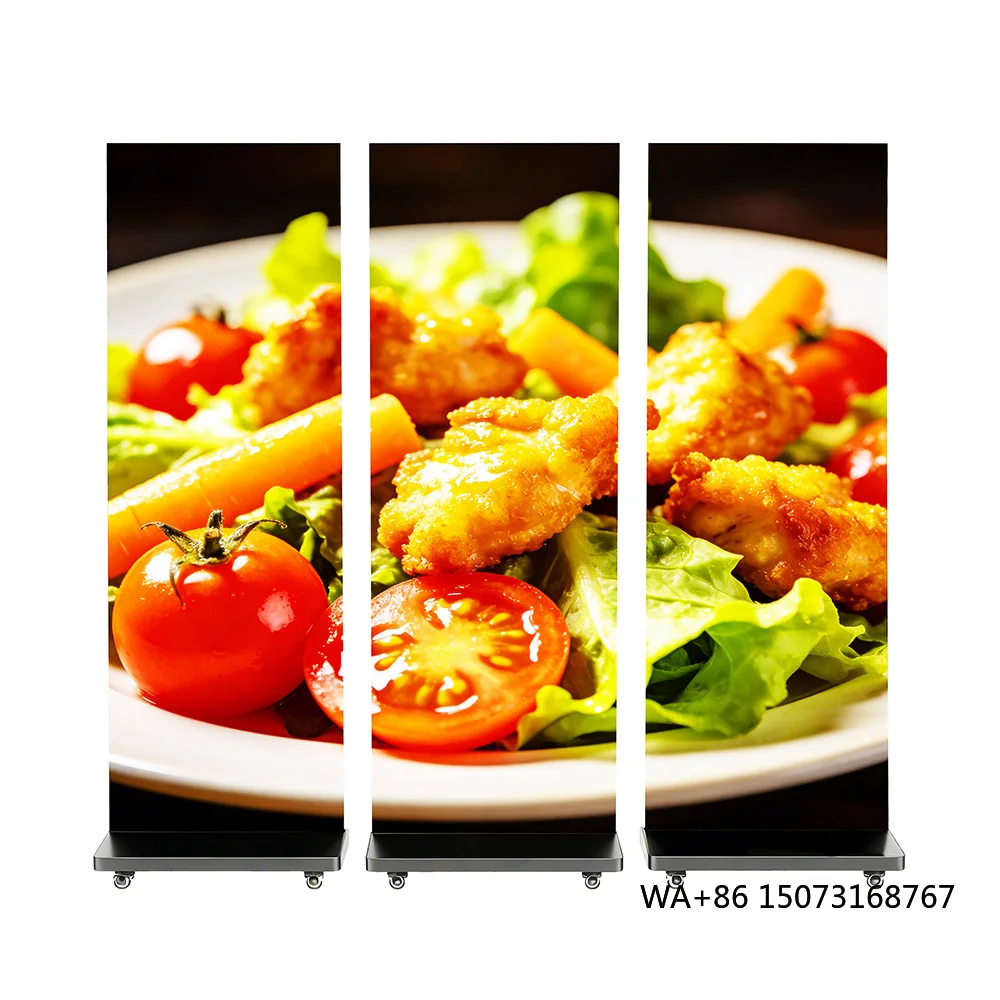 

2026 New Indoor 640x1920mm Digital Advertising Totem Screen Foldable Led Display Floor Stand Poster Led