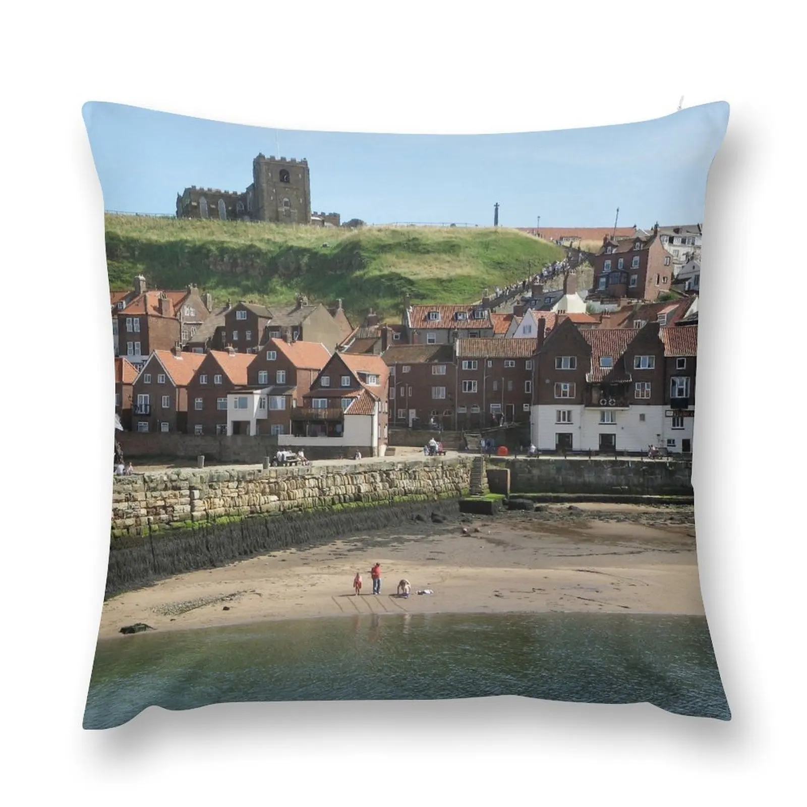 Whitby Harbour, North Yorkshire Throw Pillow Pillow Case Christmas bed pillows pillow