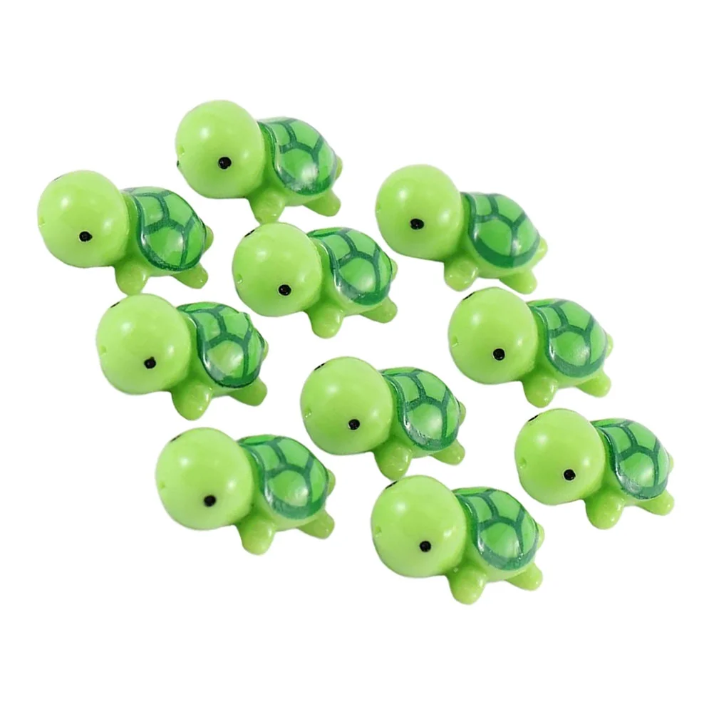 

10 Pcs Turtle Decoration Micro Landscape Turtle Desktop Decor Animal Mini Shape Ornament Bonsai Resin Fish Tank Decors