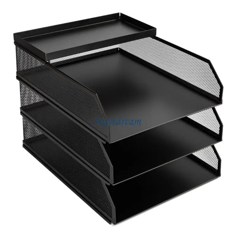 3/4 Tiers Filing Trays Desk Organiser Document Sorter Rack File Holders K92C