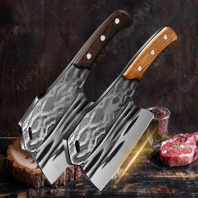 Household Chopping Knife High Carbon Steel Kitchen Knife Meat Cleaver Butcher Boning Knife Thickness Blade Kitchen Supplies