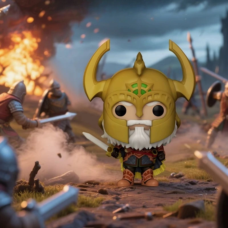 

Genuine Edition FUNKO POP 《Lord of The Rings》Battle of Rohan Helm Hammerhand Anime Decoration Ornament Model Toys Collectible