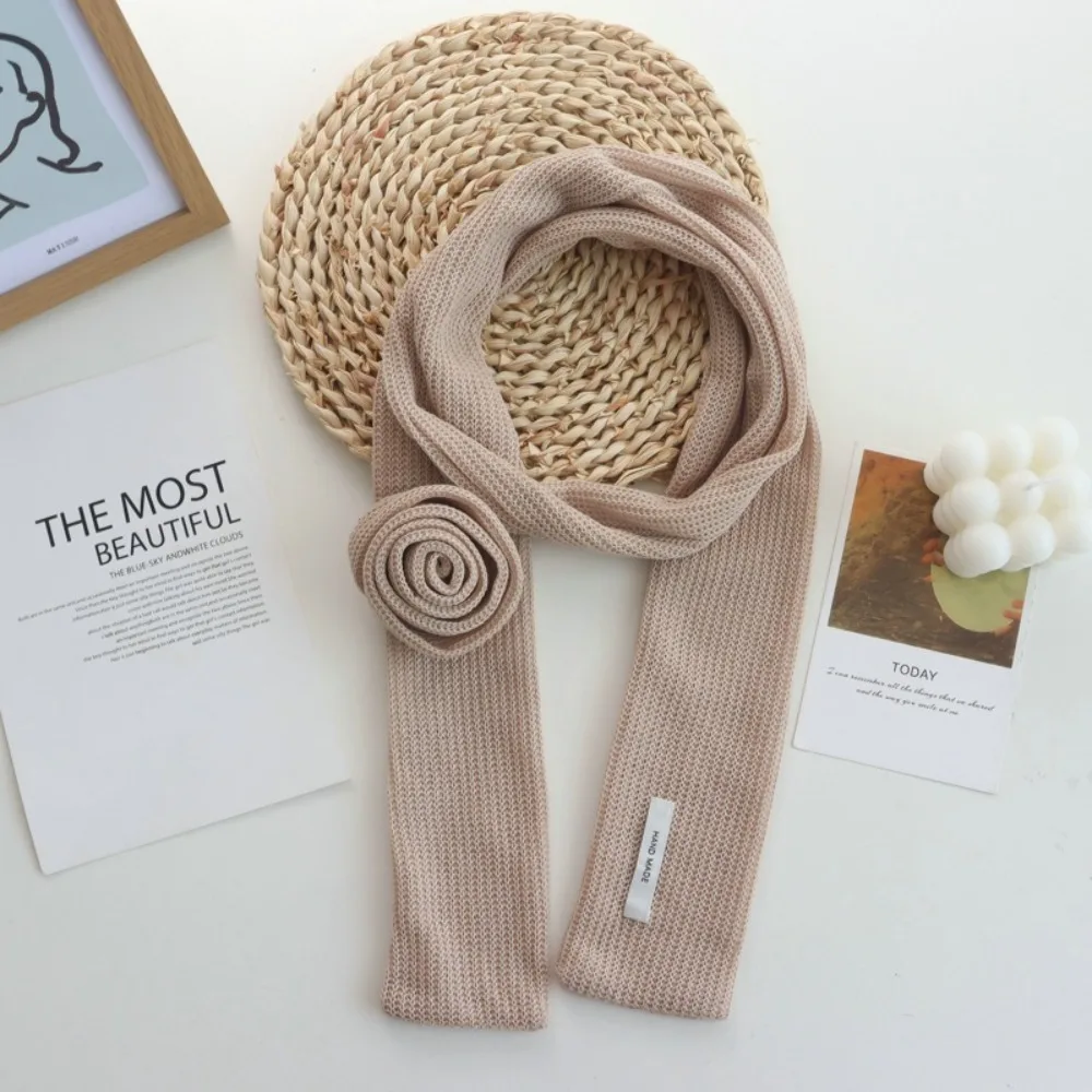 

Cravat Long Scarf Wrap Collocation Clothing Accessories Rose Flower Scarves Scarf Accessories Neckerchief Decoration