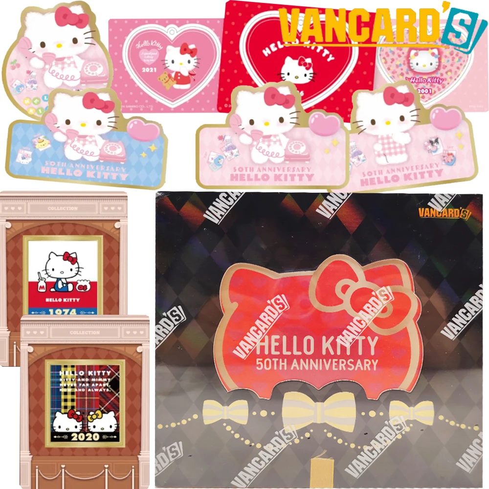 

Vancard's Original Hello Kitty Collection Cards Famous Japanese Cartoon Star 50th Anniversary Exquisite Romantic Role Cards Gift