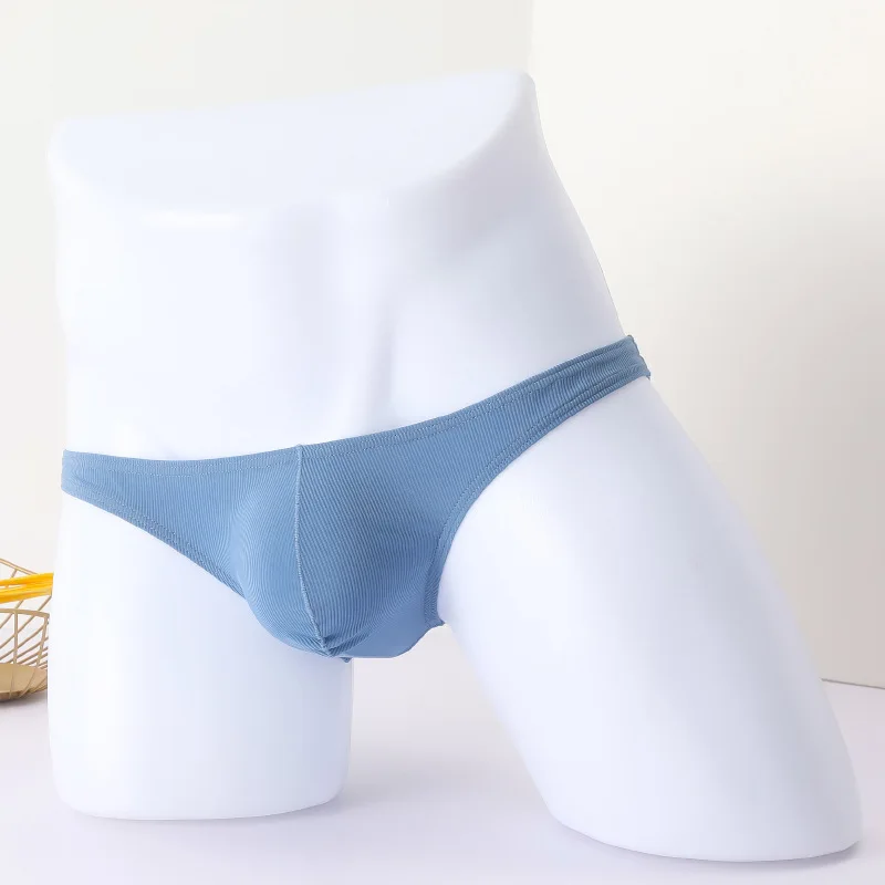 ملابس داخلية مضلعة للرجال مثيرة على شكل حرف U محدبة ملابس داخلية حريرية ناعمة سريعة الجفاف ممتازة ثونغ تمتد سراويل رياضية مثليون جنسيا صغيرة طنجة
