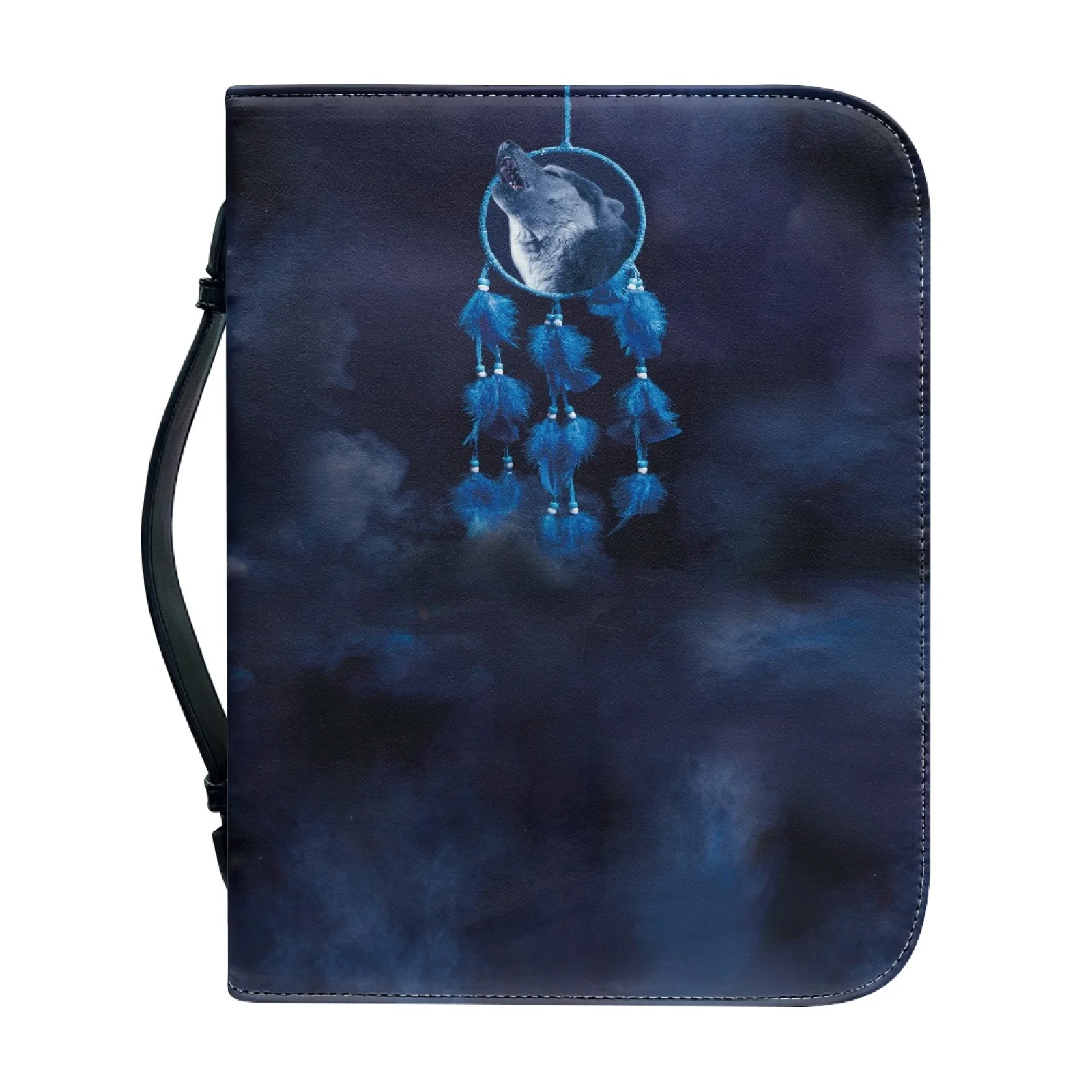PENSTROLL Wolf Dreamcatcher Pattern 2026 Collection Lightweight Bible Covers for Men PU Leather Bible Book Covers