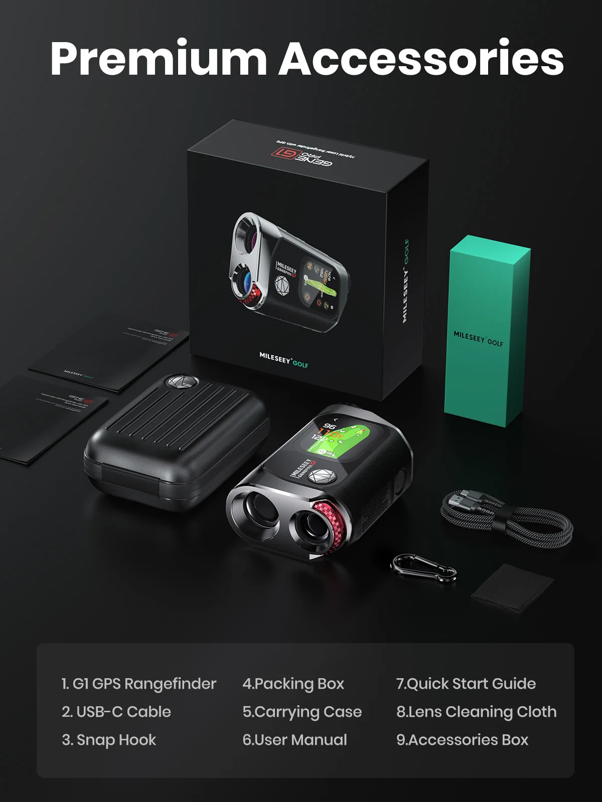 MILESEEY GenePro G1 Golf Rangefinder with Touchscreen & GPS, 43000