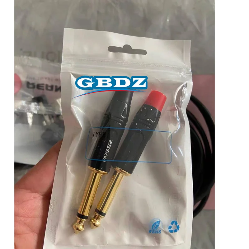

6.35/6.5 TS Mono TRS Stereo 2/3 Pore Male Welding Plug Guitar Cable Musical Instrument Audio Microphone Cable Professional Plug