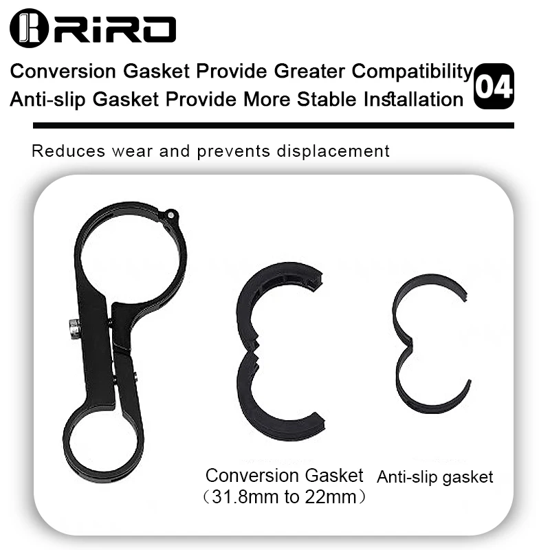 RIRO MTB Carbon Fiber Handlebar Extender Road Bike Integrated Handle Double Tube Frame Extension Bike Computer Light Phone Stand