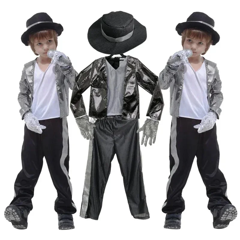 (#^.^#) 2026 New MJ Michael Jackson Coat Billie Jean Party Cosplay Superstar Singer Jacket Glove ren Dance Sets Costu →_→LOOK ME view 4