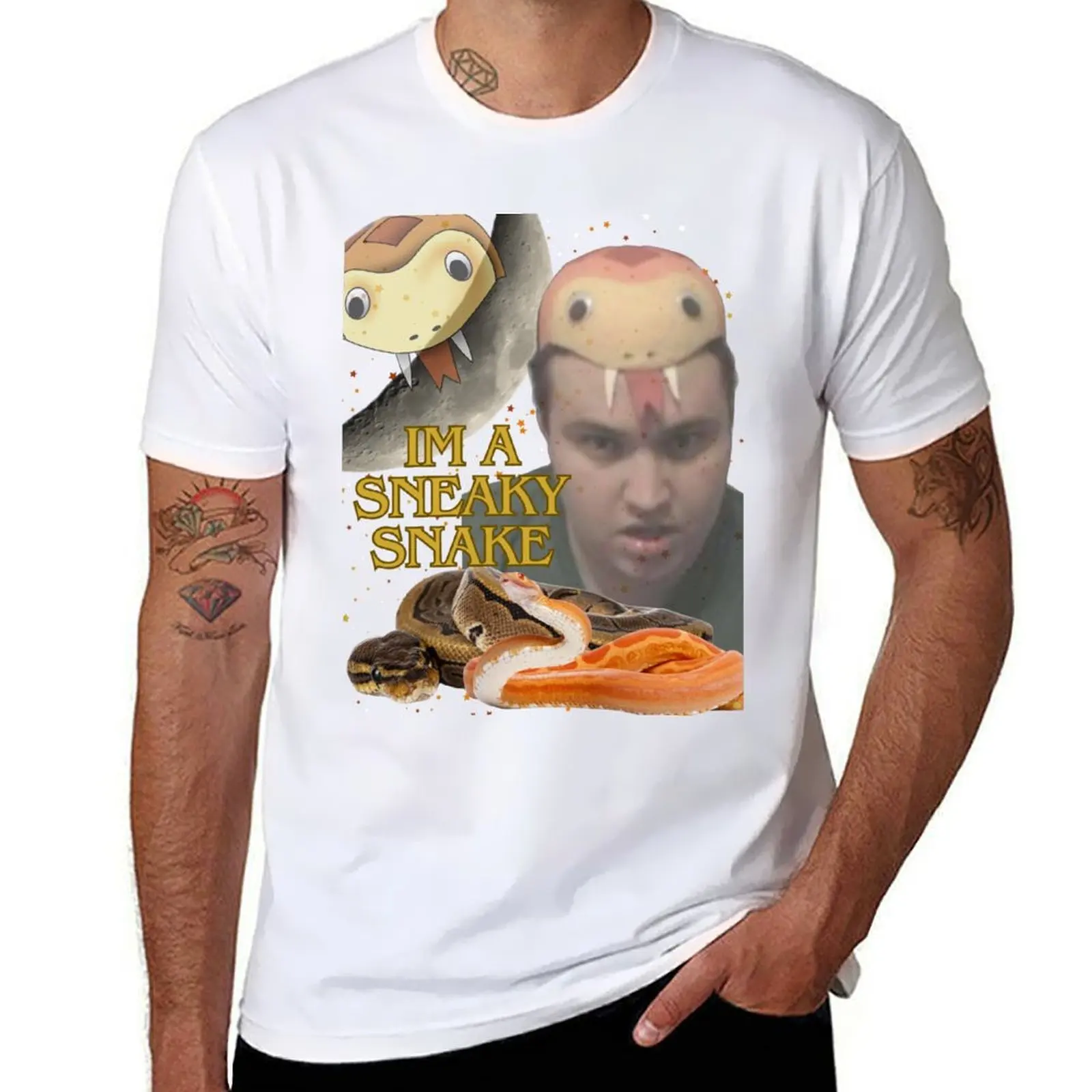 

Футболка Sneaky Snek Boleg, футболки с аниме, футболка большого размера, мужская повседневная футболка