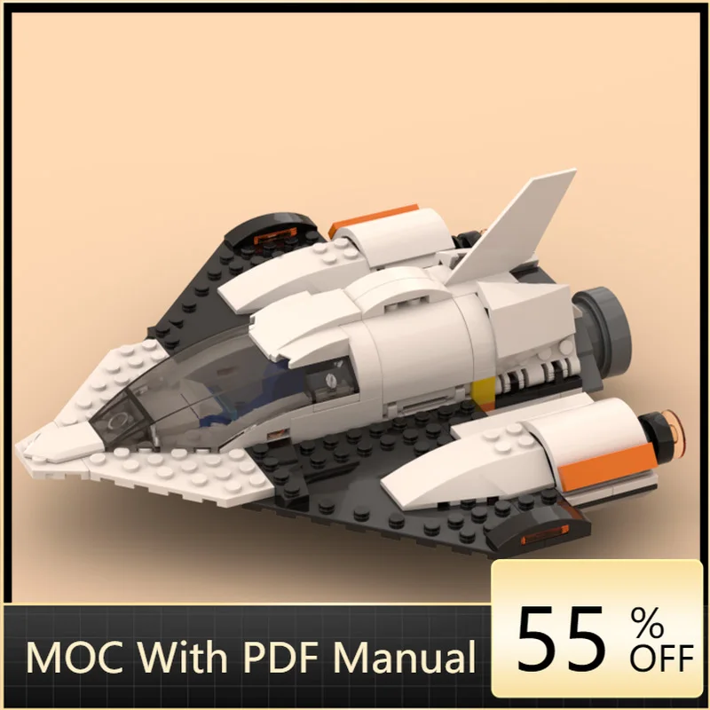 

240 PCS MOC Space Cool Triangular Shuttle Model Technology Building Blocks Set Creative Children Assembly Toys Christmas Gifts