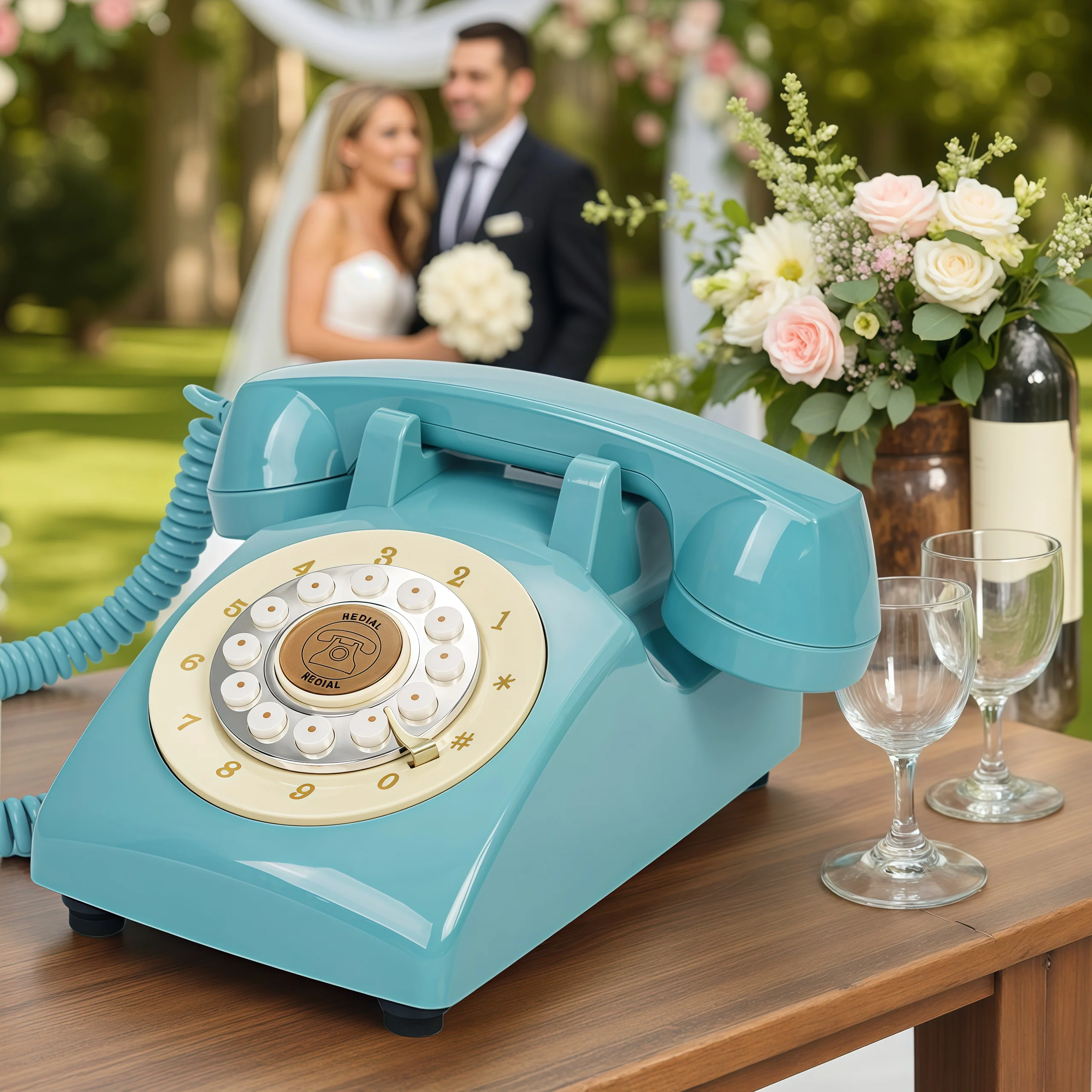 Audio Wedding GuestBook Phone Voice Recording Guest Book for Wedding Banquet Party Audio Sign-in Phone Guest Blessing Sound Book