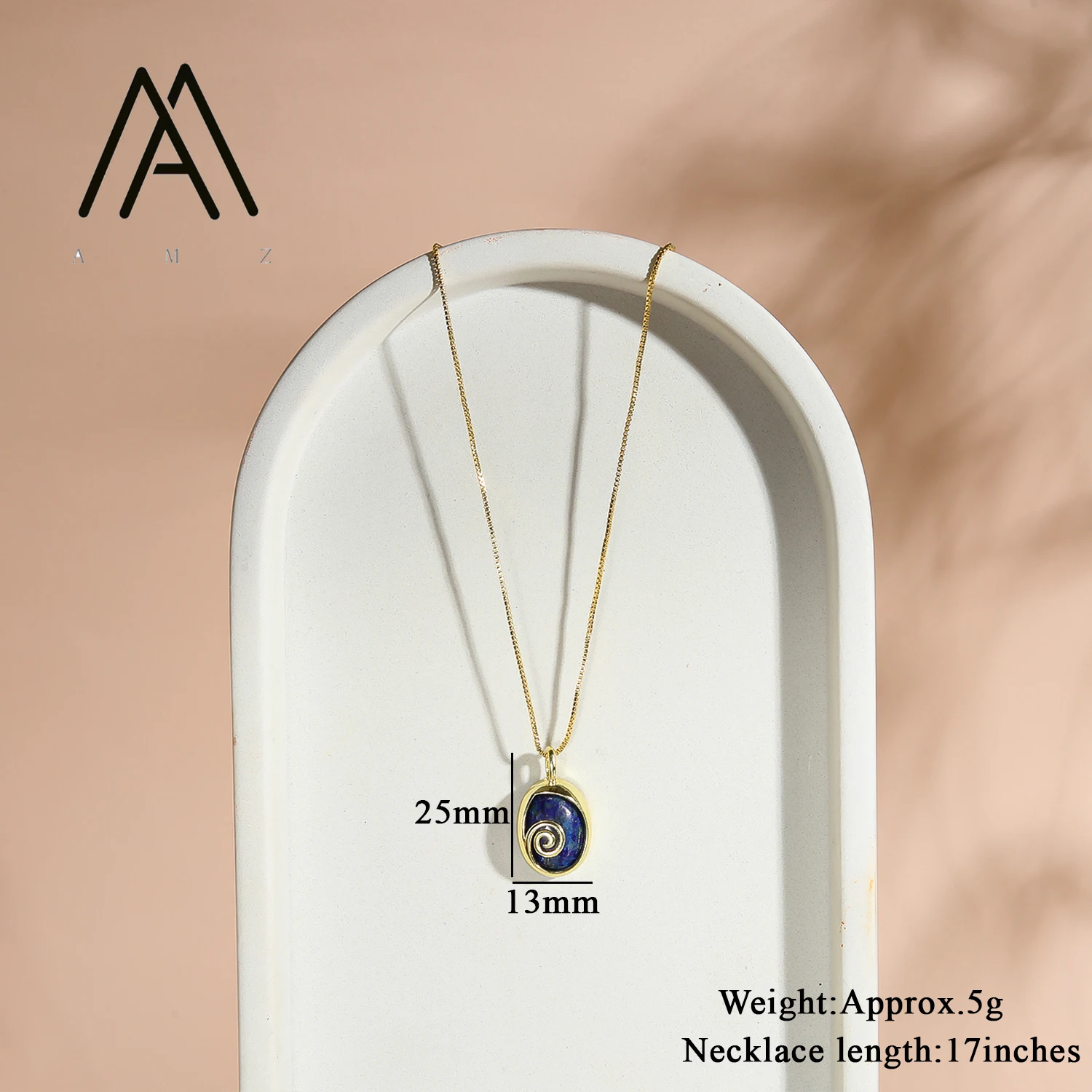 Spiral Gemstone Pendant Neckla - Jewelry & Watches Store 评论和价格