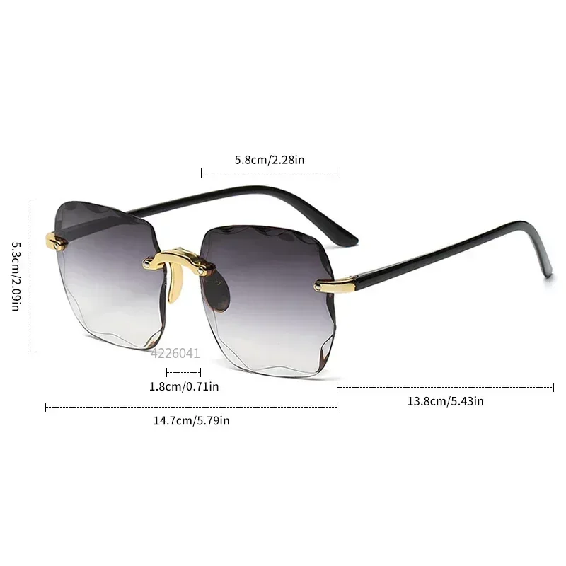 Frameless Cut Edge Sunglasses New Summer Sun Visors Women's Transparent Multi-color Lenses UV400 Women Sunglasses image 6