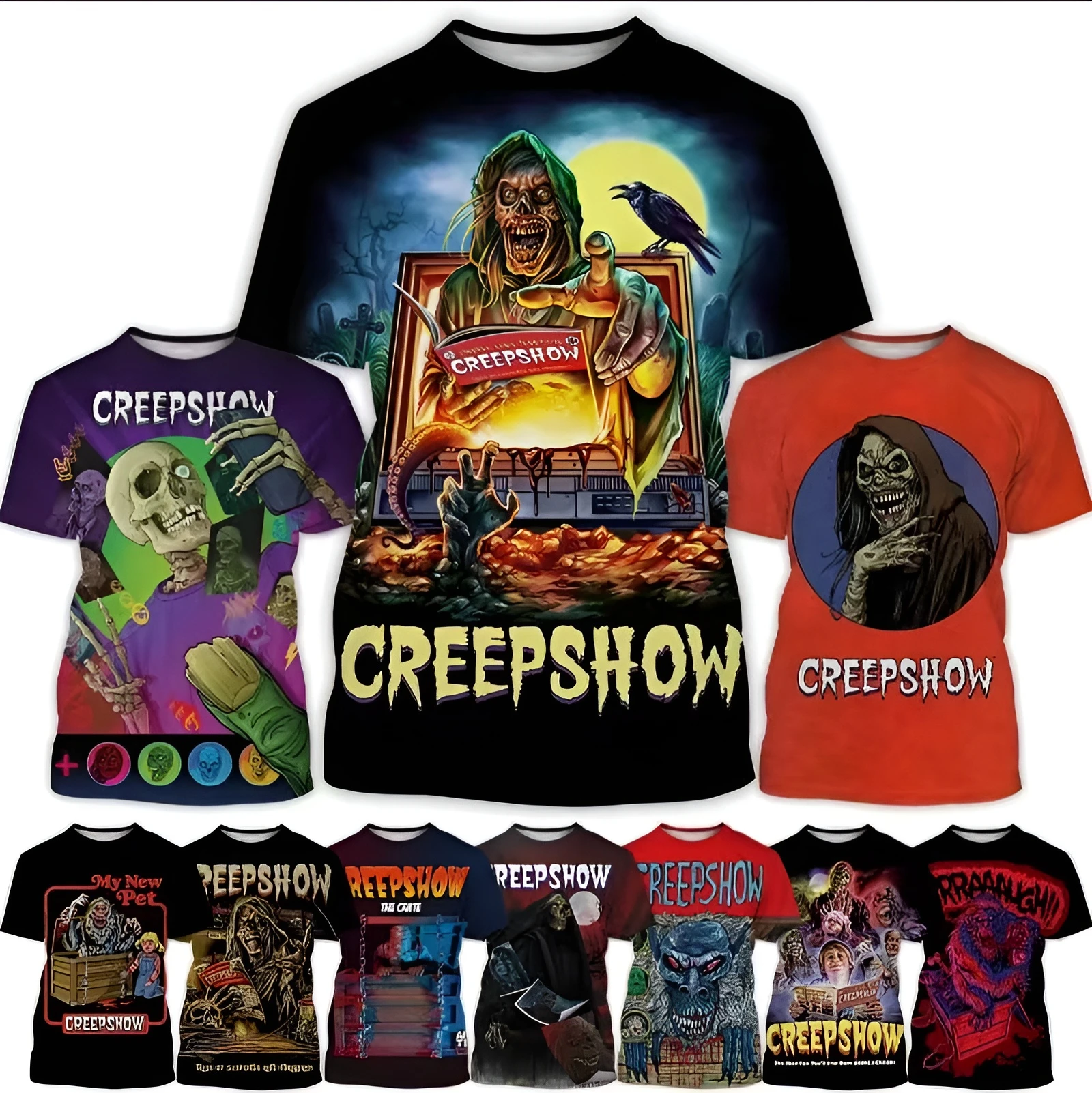 Summer New Hot Selling Horror Movie T-shirt 3D Printed Personalized Hip Hop Men's and Women's Casual Fashion T-shirt 100-6XL