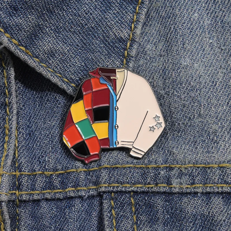 Rainbow Clothes Enamel Pins Custom Pop Singer Music Lovers Brooches Lapel Badges Funny Jewelry Gift for Fans Friends