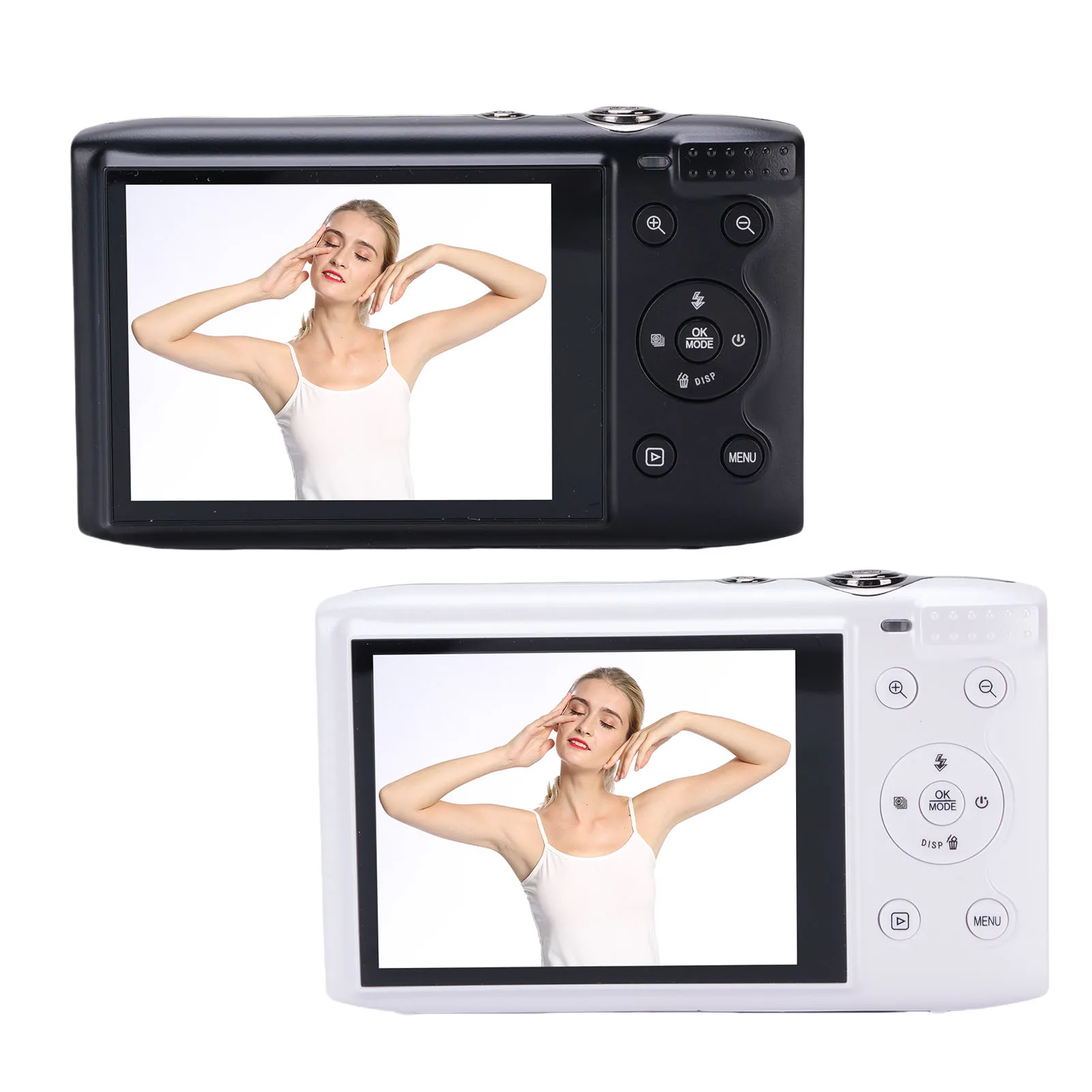 Cámara de viaje Vlog 72MP WiFi 16X Zoom 5K cámara Digital pantalla LCD de 2,8 pulgadas batería de 1200mAh luz de relleno LED para fotografía