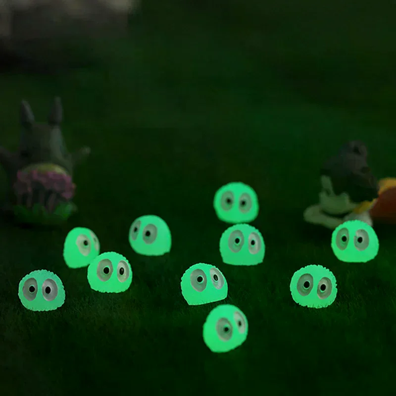 10 Piezas de Mini Briquetas Luminosas, Polvo de Duendes, Micro Adornos, Pequeñas Bolas de Carbón Brillantes, Adorno para Macetas, Decoración de Jardín en Miniatura