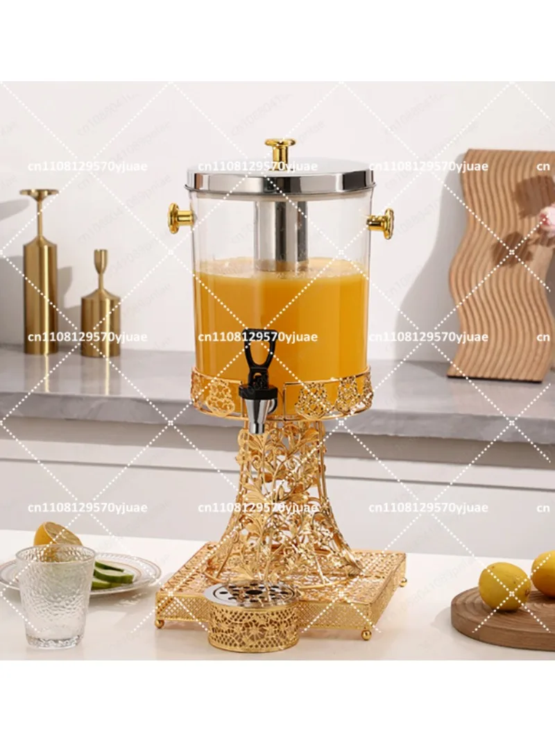 

8L Gold Color Ice Bucket with Dragon Pattern PC Set