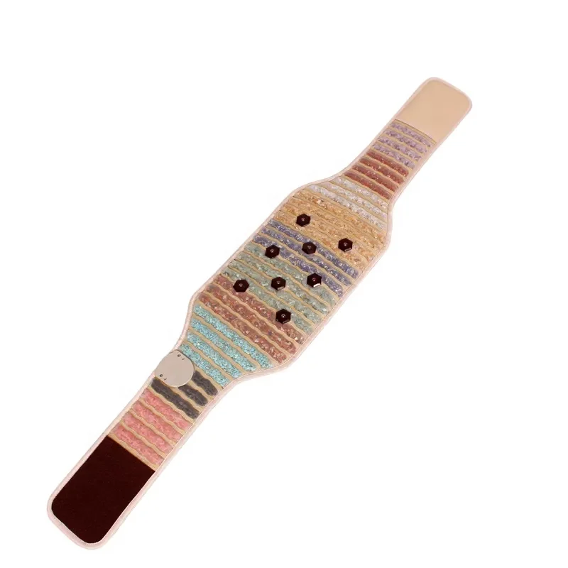 

Natural Crystal Heating Belt with Infrared Thermal Therapy and LED Photon Light Amethyst Waist Massage Belt