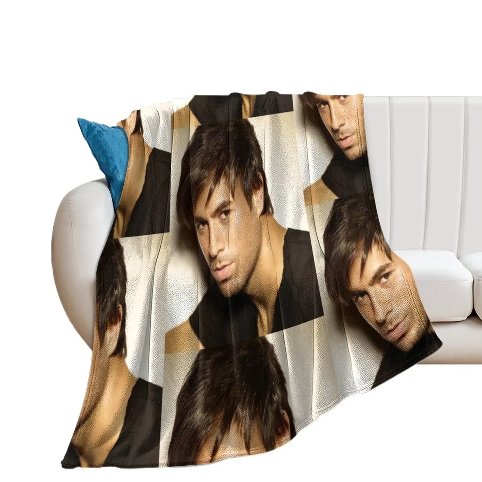 rumahuya enrique iglesias Throw Blanket Hairy Decoratives Luxury Throw Picnic Blankets
