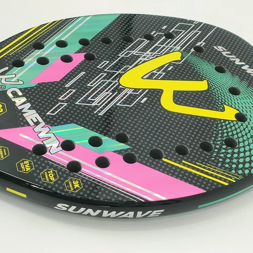 Imagen 2 del producto Camewin-raqueta de tenis de playa 3K para hombres y mujeres, raqueta deportiva de superficie rugosa de fibra de carbono completa para adultos, jugador mayor, 2024