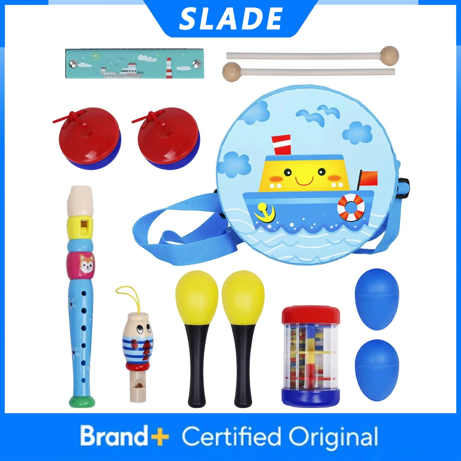 

8Pcs/Set Kids Musical Toy Set Children Early Education Rhythm Musical Instruments Toddler Toys Christmas Gifts with Carry Bag