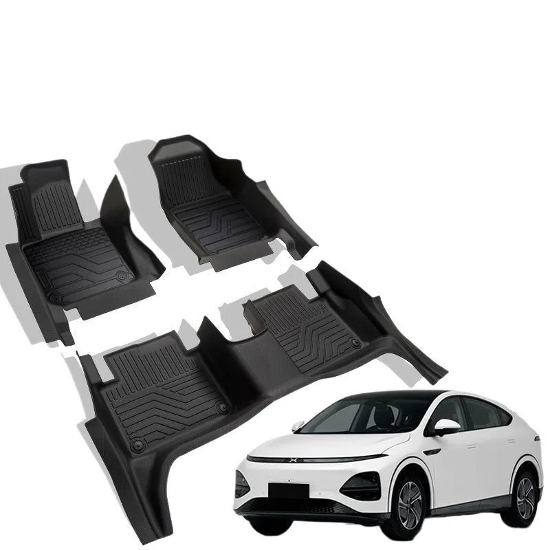 TPE Car Floor Mats with Door Sill Cover For Xpeng G6 23 24 Models Trunk Mat Carpet