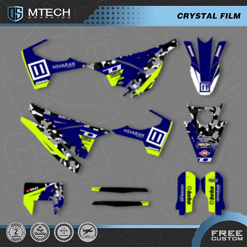 

DSMTECH Custom Team Graphics Decals Stickers Kit for Husqvarna Decal 15-20 701 SUPERMOTO ENDURO 2015-2017 2018 2019 2020 005