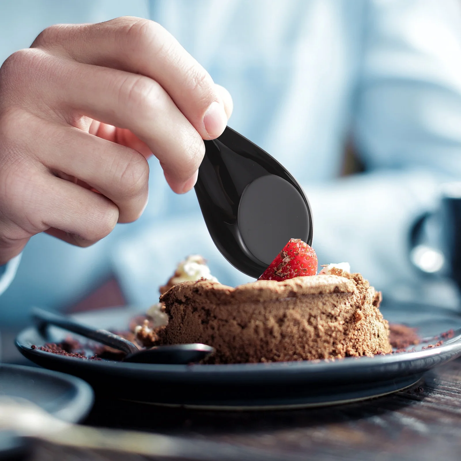 

40Pcs Dessert Spoons Mini Disposable Stylish Spoons for Sushi Appetizer Tasting Party Catering Supplies Lightweight