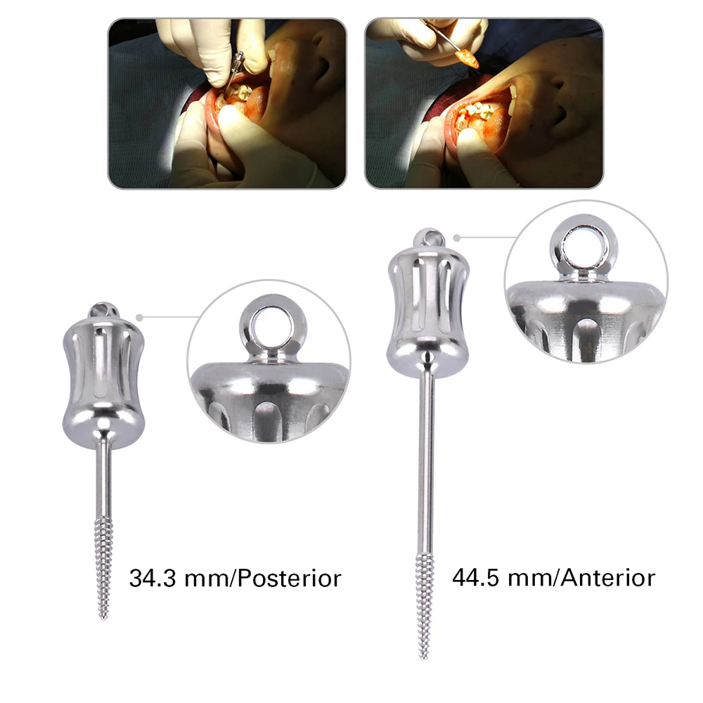 Dental Broken Root Drill Remnant Extractor Apical Root Fragments 34.3mm/44.5mm Medical Stainless Steel Dentistry Tools