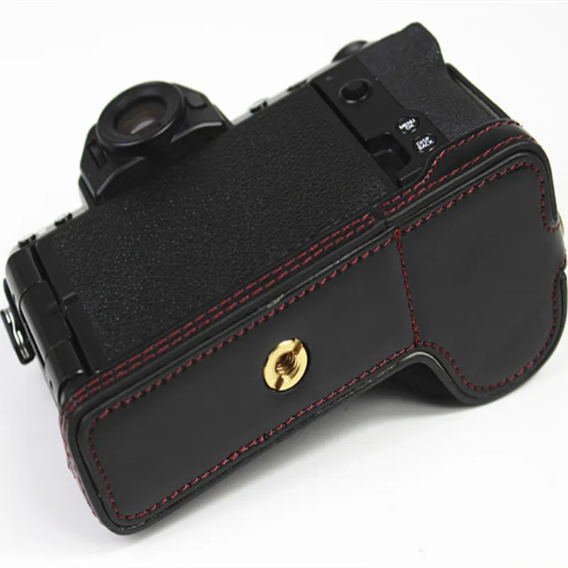 Pu Lederen Camera Case Tas Half Body Base Protector Voor Fujifilm X-S10 Fuji Xs10 Camera Shell Beschermende Opening Bodembedekking