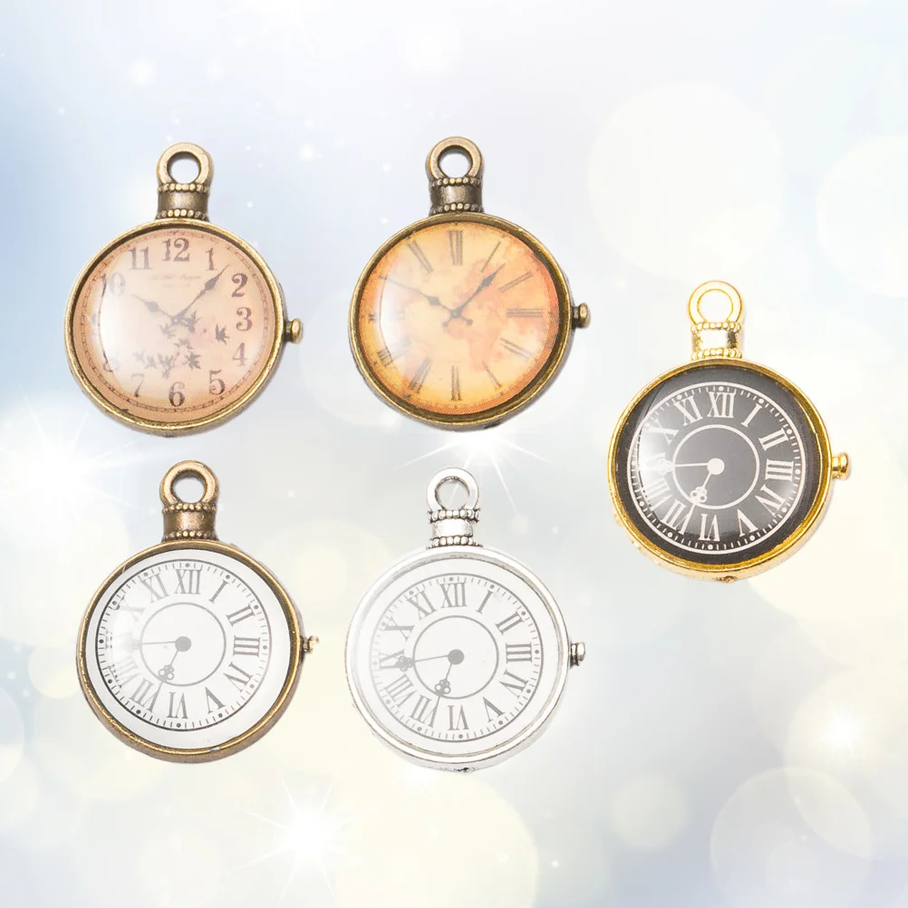 15 Pcs Watches Charm Pendant Clock Charms Steampunk Jewelry Making Pendants DIY