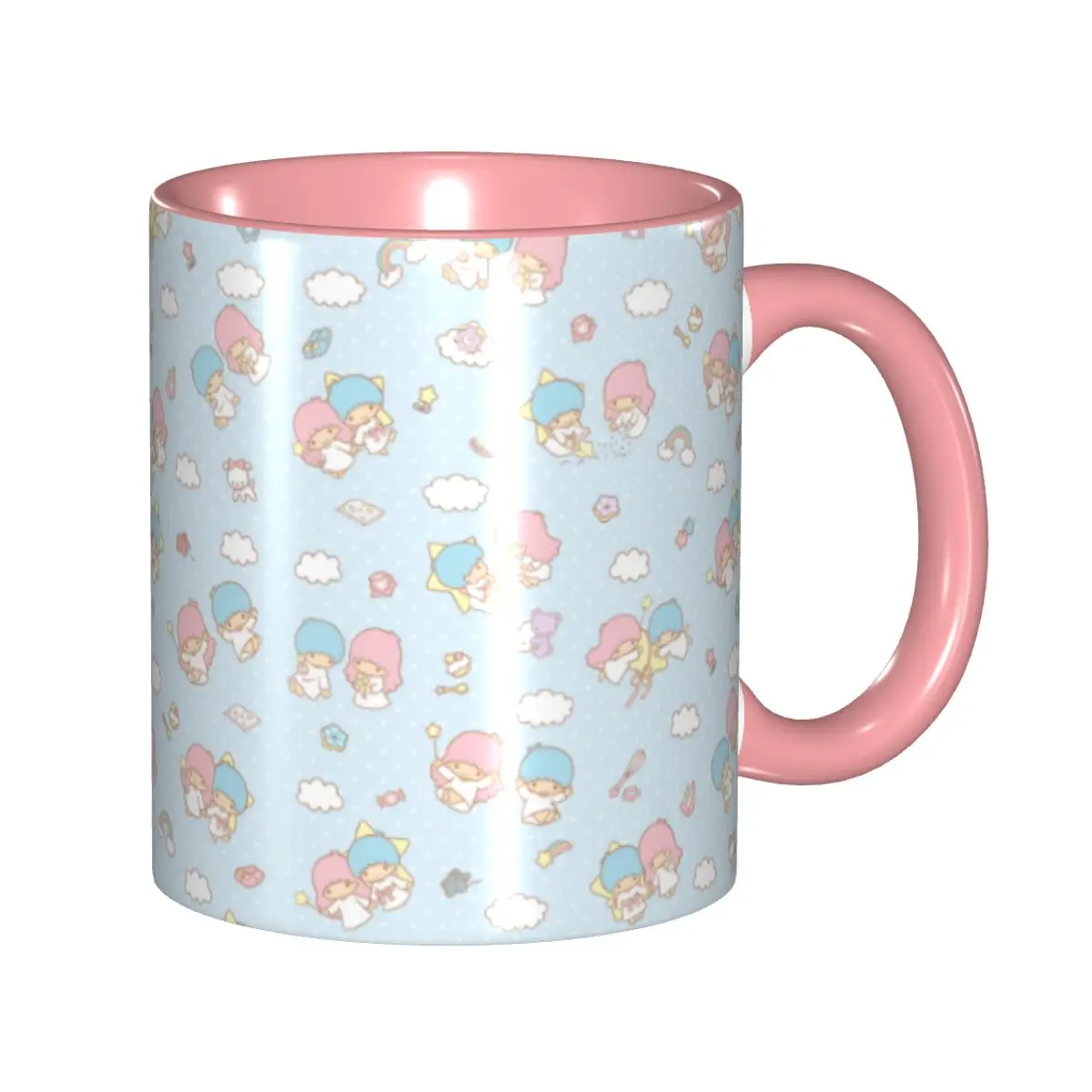 Little Twin Stars Print Coffee Mug Funny Tea Cups Gift For Woman