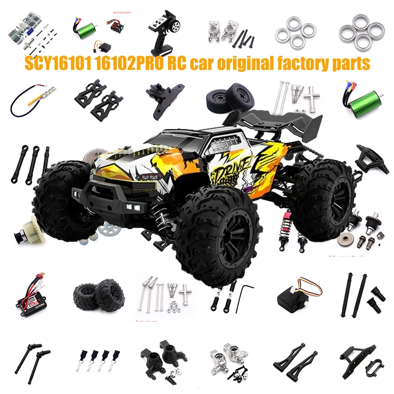 

SCY 16101 PRO 16102 PRO RC Automotive Parts Turning Shaft Gear Bearing Rod Steering Cup Swing Arm Motor Screws Rear lower arm