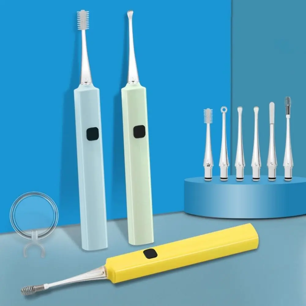 

LED Light Baby Ear Cleaner 360 Degree Rotating USB Charging Luminous Ear Spoon Set Soft with Magnifying Visible Earpick for Home