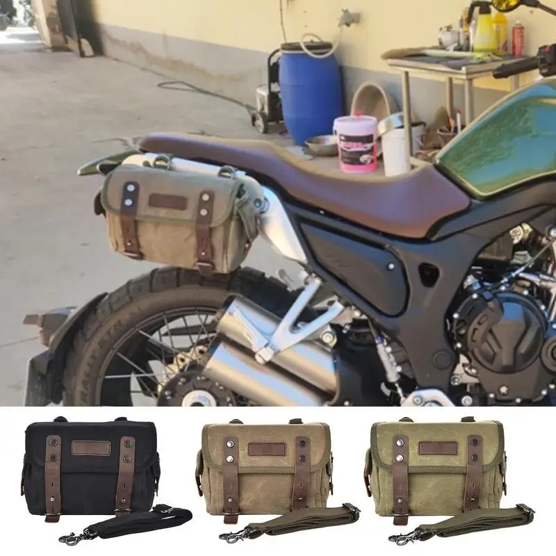 

Motorcycle Bag Bike Carrying Bag Motorcycle Rear Side Bags Detachable Canvas Motorcycle Saddlebags Motorbike Panniers Bike bags