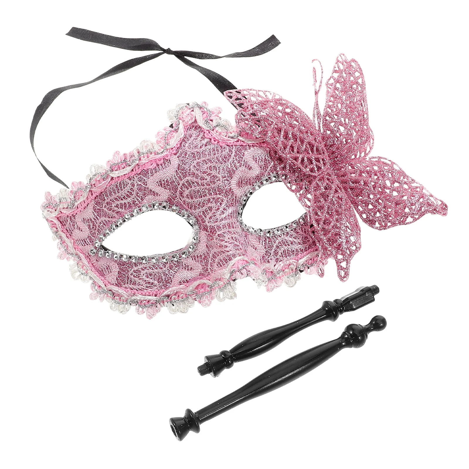 

Handheld Mask Exquisite Butterfly Halloween Masquerade Mask Stick Prom Cosplay Party Accessory for Women Masquerade Masks