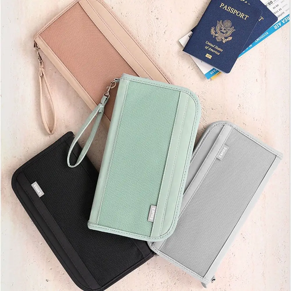 

Anti theft Travel Document Bag Large -capacity Cardholder Passport Holder RFID Shield Waterproof Credit Card Case Family