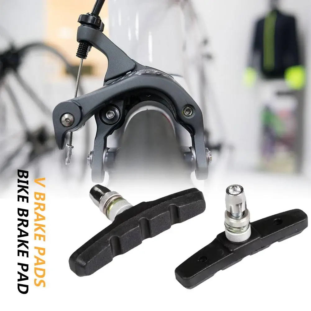 70mm Universal Bike V-brake Pads Ultra Lightweight Rubber Non-slip MTB Friction Brake With Screw Caliper Brake