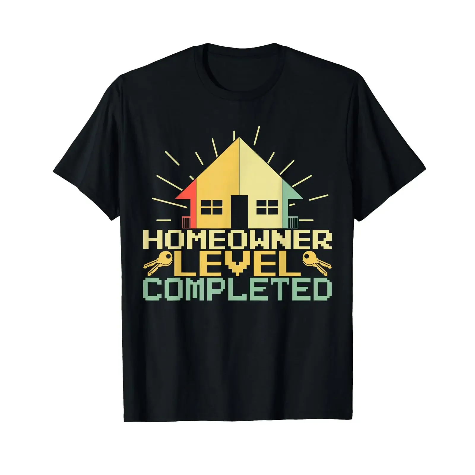 Homeowner Level Completed T Shirt vintage Washed Slightly graphic Breathable streetwear Stylish homme Casual Soft Comfortable