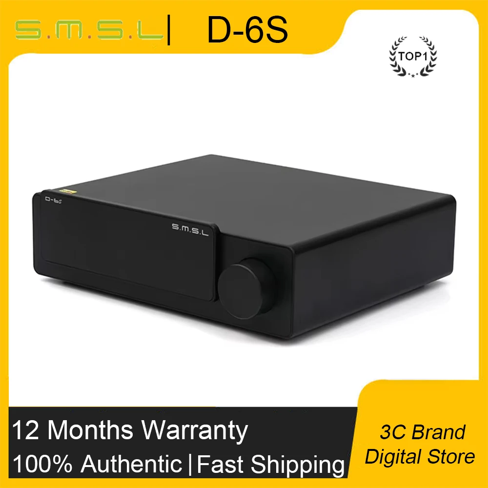 SMSL D-6S D6s DAC Hi-Res Audio HIFI Decoder MQA CD USB DAC ES9039Q2M 4 OPA1612 PCM768 DSD512 Bluetooth 5.1 LDAC RCA XLR